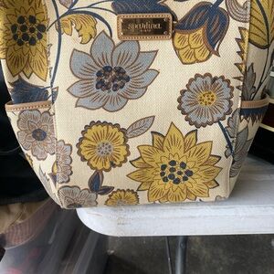Spartina 449 Cream and Yellow Backpack with Floral Design